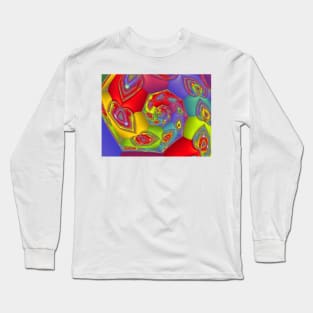 Colourful Abstract Holiday Spiral Long Sleeve T-Shirt